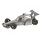 Contemporary Home Living 6" Silver Stainless Steel Race Car Design Coin Bank
